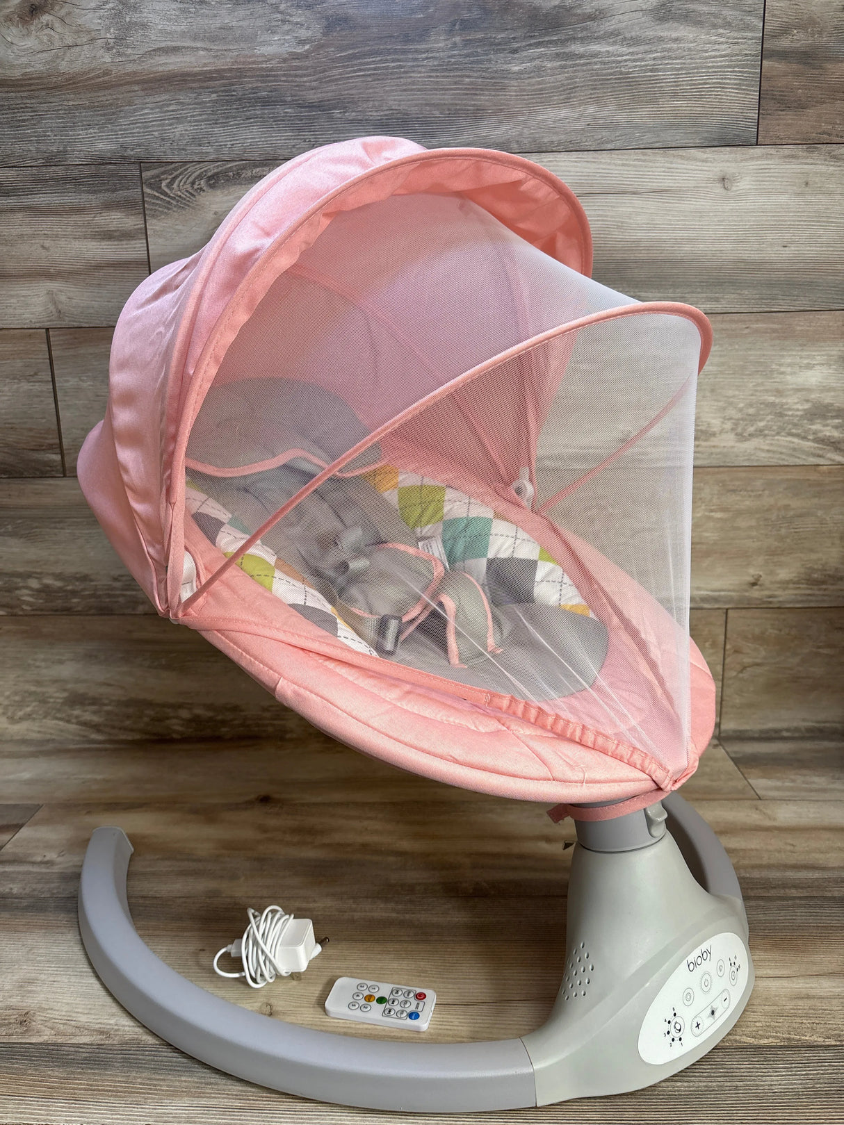 Bioby Electric Baby Swing with Remote Control Pink