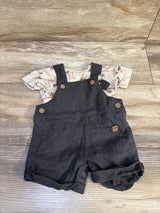 Carter's 2pc Shirt & Shortalls Set Beige sz 3m