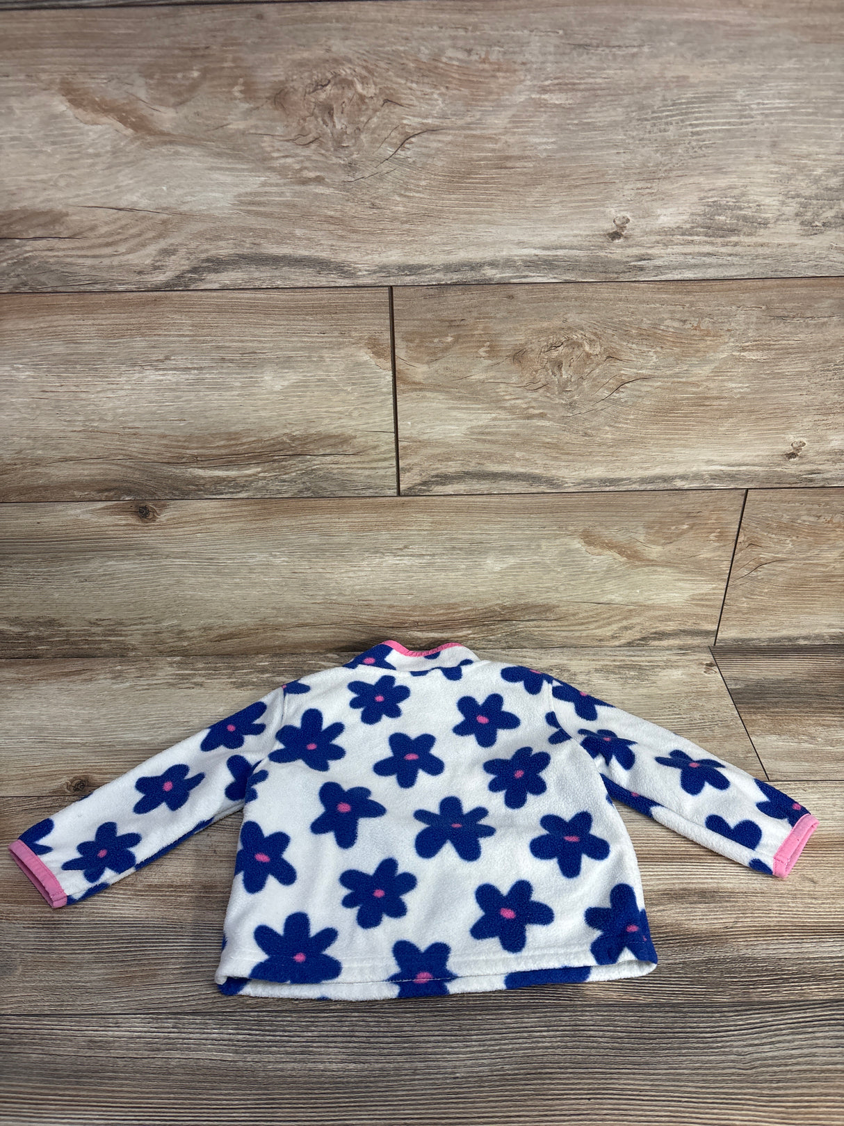 Baby Gap Fleece Floral Jacket White sz 12-18m