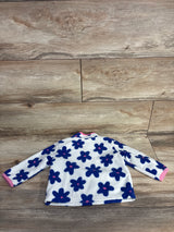 Baby Gap Fleece Floral Jacket White sz 12-18m