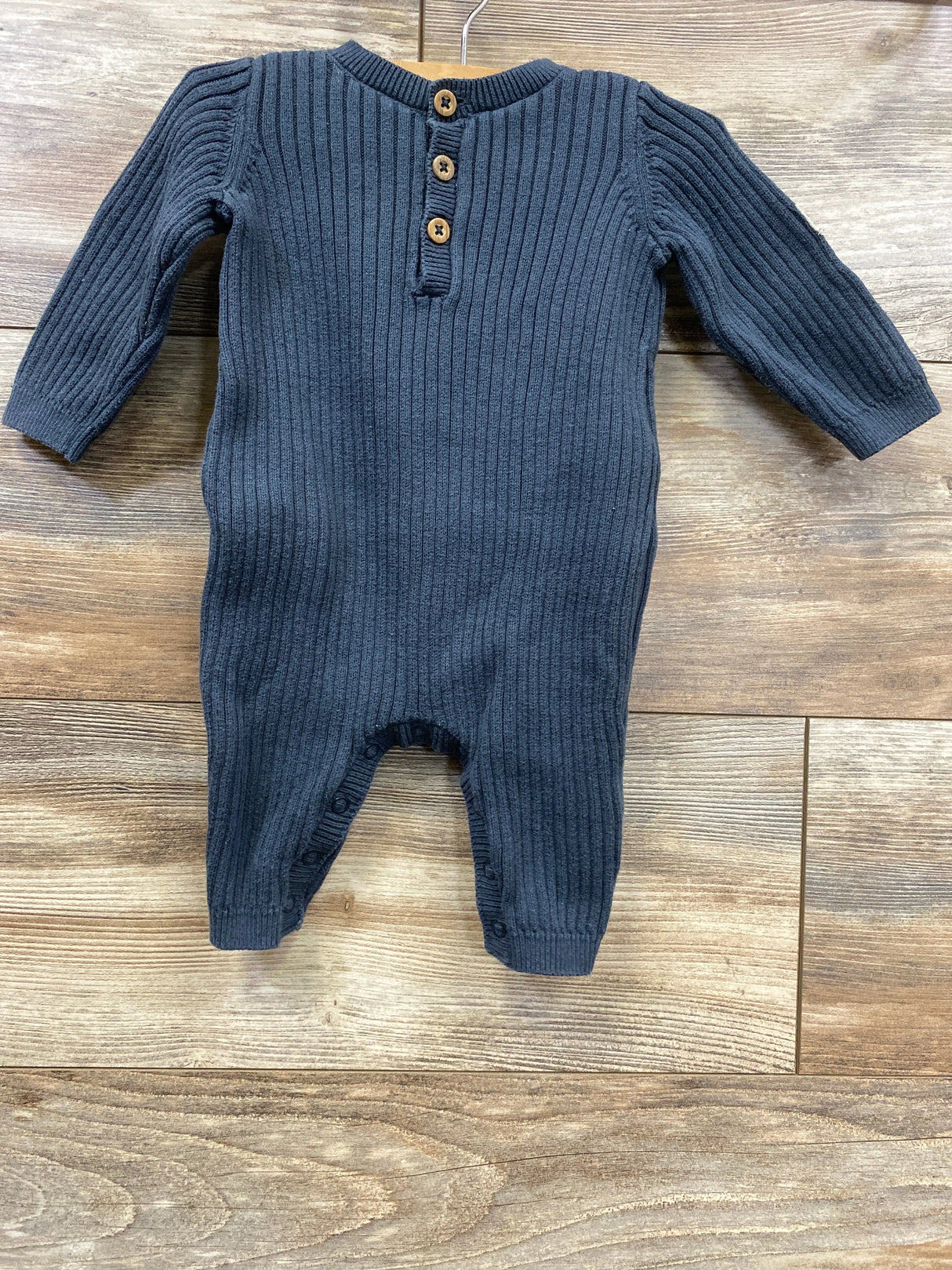 Carter's Henley Sweater Knit Ribbed Coverall Grey sz 3m