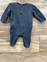 Carter's Henley Sweater Knit Ribbed Coverall Grey sz 3m