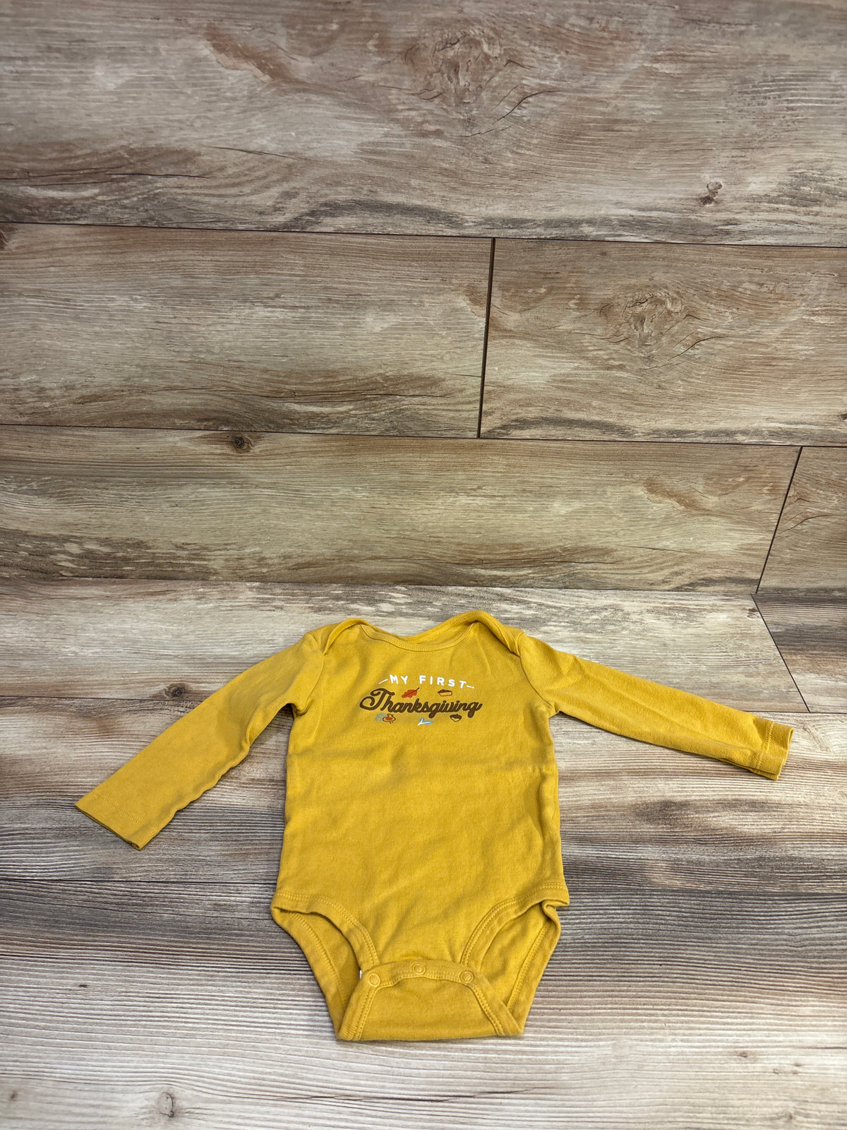 Carter's My First Thanksgiving Bodysuit Yellow sz 18m
