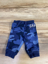 Baby Gap Camo Drawstring Joggers Blue sz 0-3m