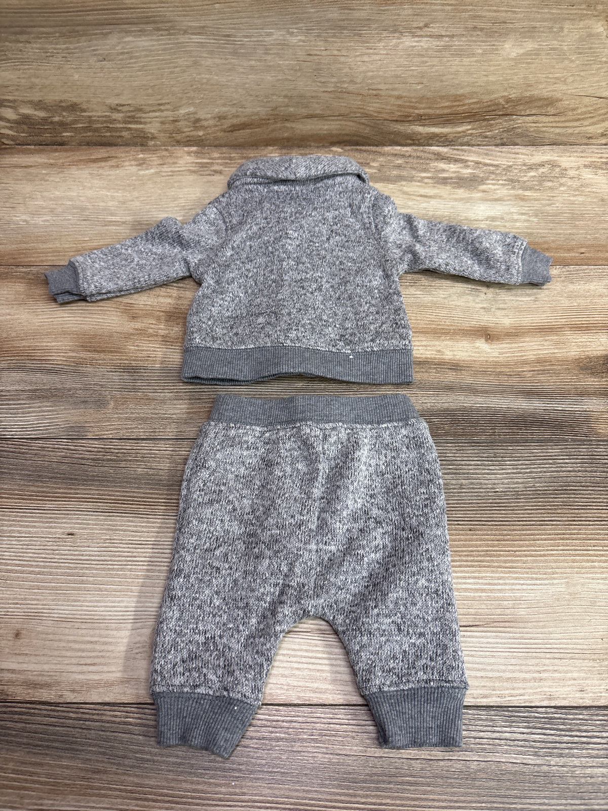 Just One You 2pc Knit Button-Up Sweater & Pants Set Grey sz Newborn
