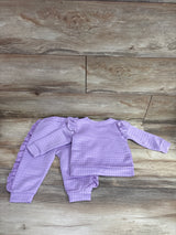 BeMeYourBBs 2pc Ruffle Sweatshirt & Joggers Set Purple sz 12-18m