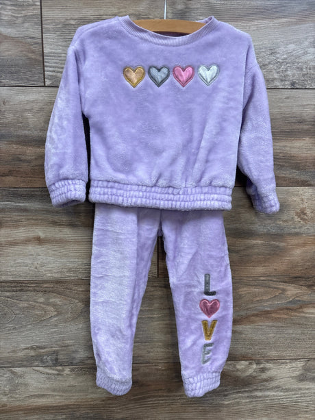 Colette Lilly 2pc Plush Sweatshirt & Joggers Purple sz 3T - Me n Mommy To Be