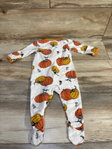 YKK Halloween Pumpkin Sleeper White sz 0-3m