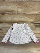 Cat & Jack Ribbed Heart Print Shirt White sz 4T