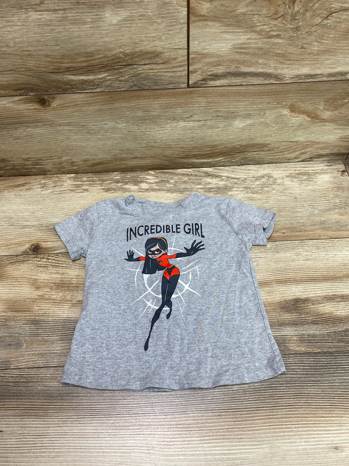 Pixar Incredible Girl Shirt Grey sz 18m