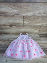 Cat & Jack Palm Tree Tulle Tank Dress Pink sz 3T