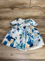 Janie and Jack Floral Dress White/Blue sz 18-24m