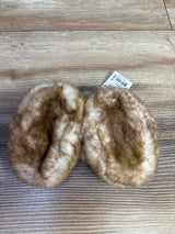 NEW Just One You Faux Fur Baby Booties, Brown sz 0-3m
