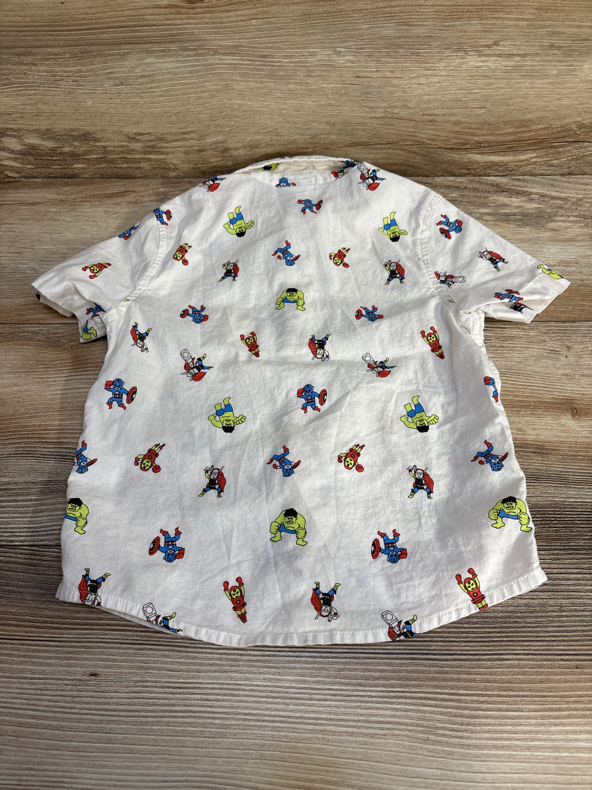 Jumping Beans x Marvel Character Print Button-Up Shirt White sz 2T