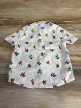 Jumping Beans x Marvel Character Print Button-Up Shirt White sz 2T