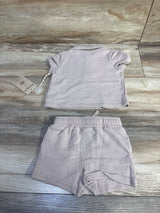 NEW Bearpaw 2pc Polo Shirt & Shorts Set Tan sz 0/3m