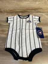 NEW MLB Colorado Rockies Pinstripe Power Hitter Romper sz 3-6m - Me n Mommy To Be