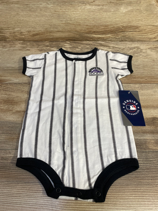 NEW MLB Colorado Rockies Pinstripe Power Hitter Romper sz 3-6m - Me n Mommy To Be