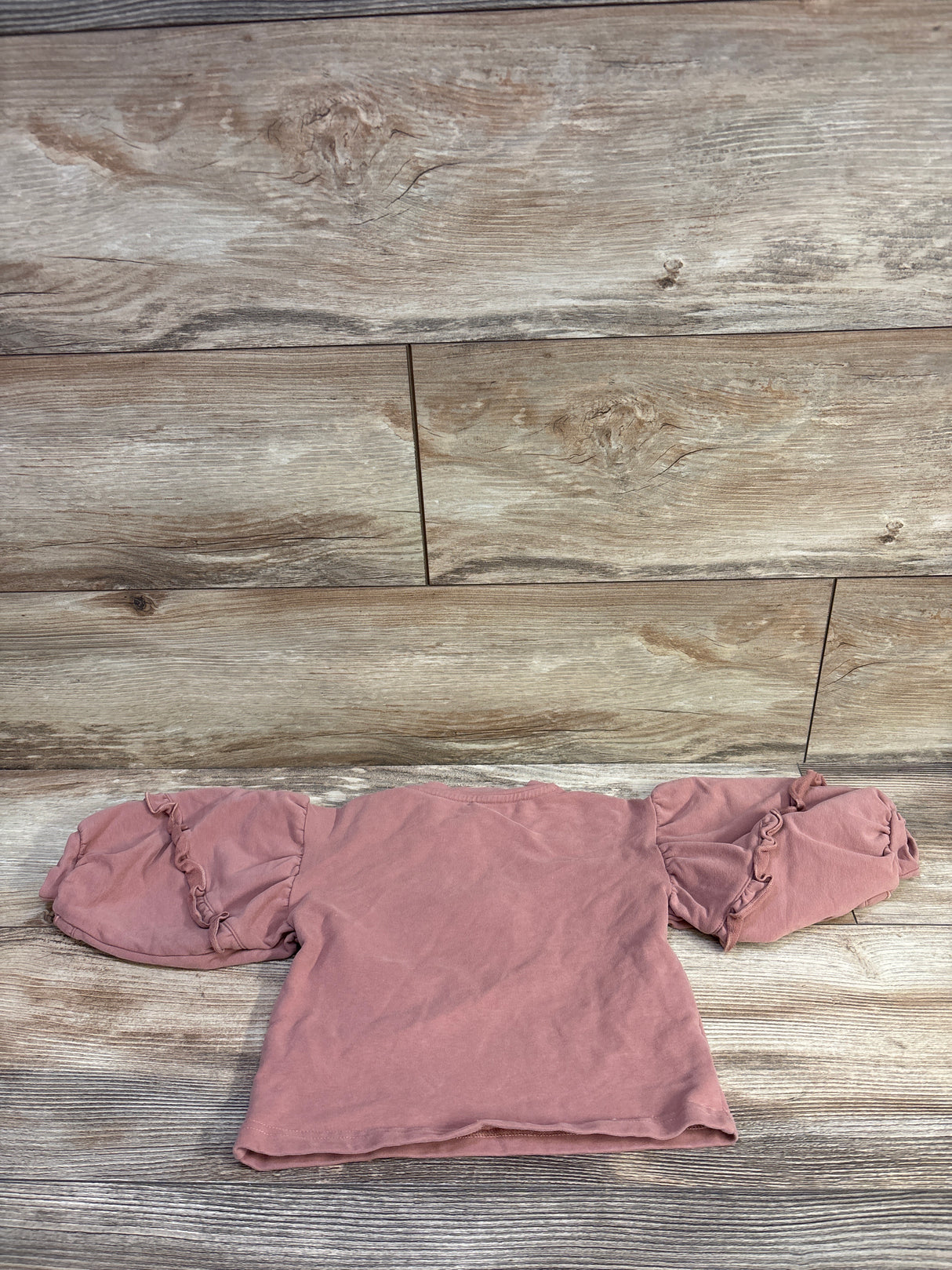 Cherie Kids Embroidered Puff Sleeve Sweatshirt Pink sz 6-9m