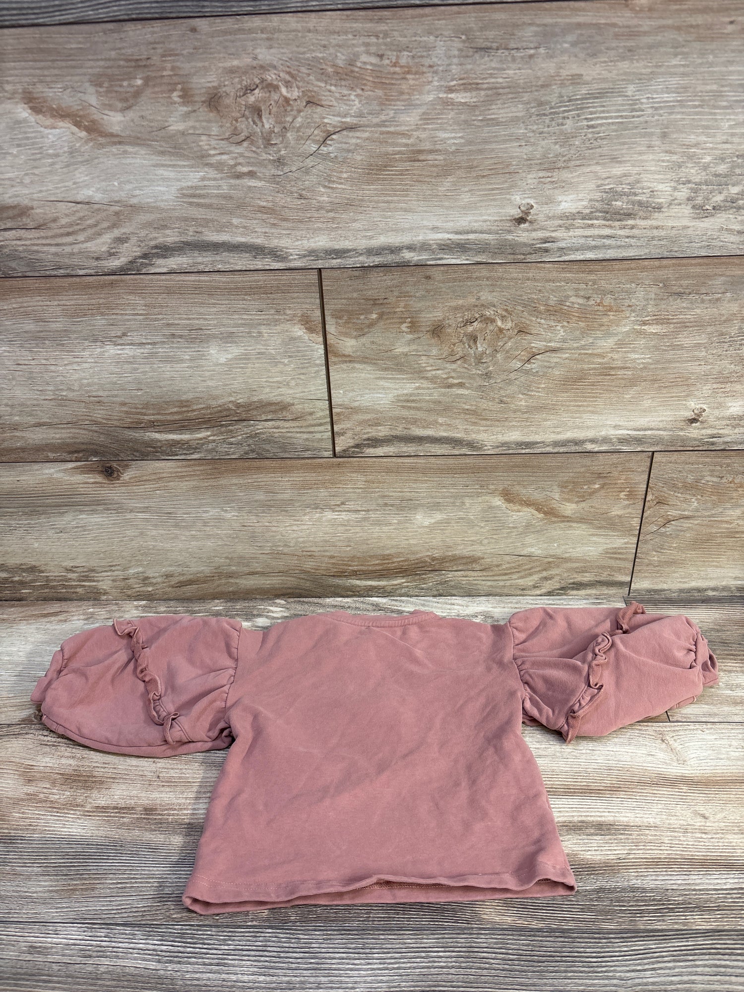 Cherie Kids Embroidered Puff Sleeve Sweatshirt Pink sz 6-9m