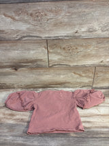 Cherie Kids Embroidered Puff Sleeve Sweatshirt Pink sz 6-9m
