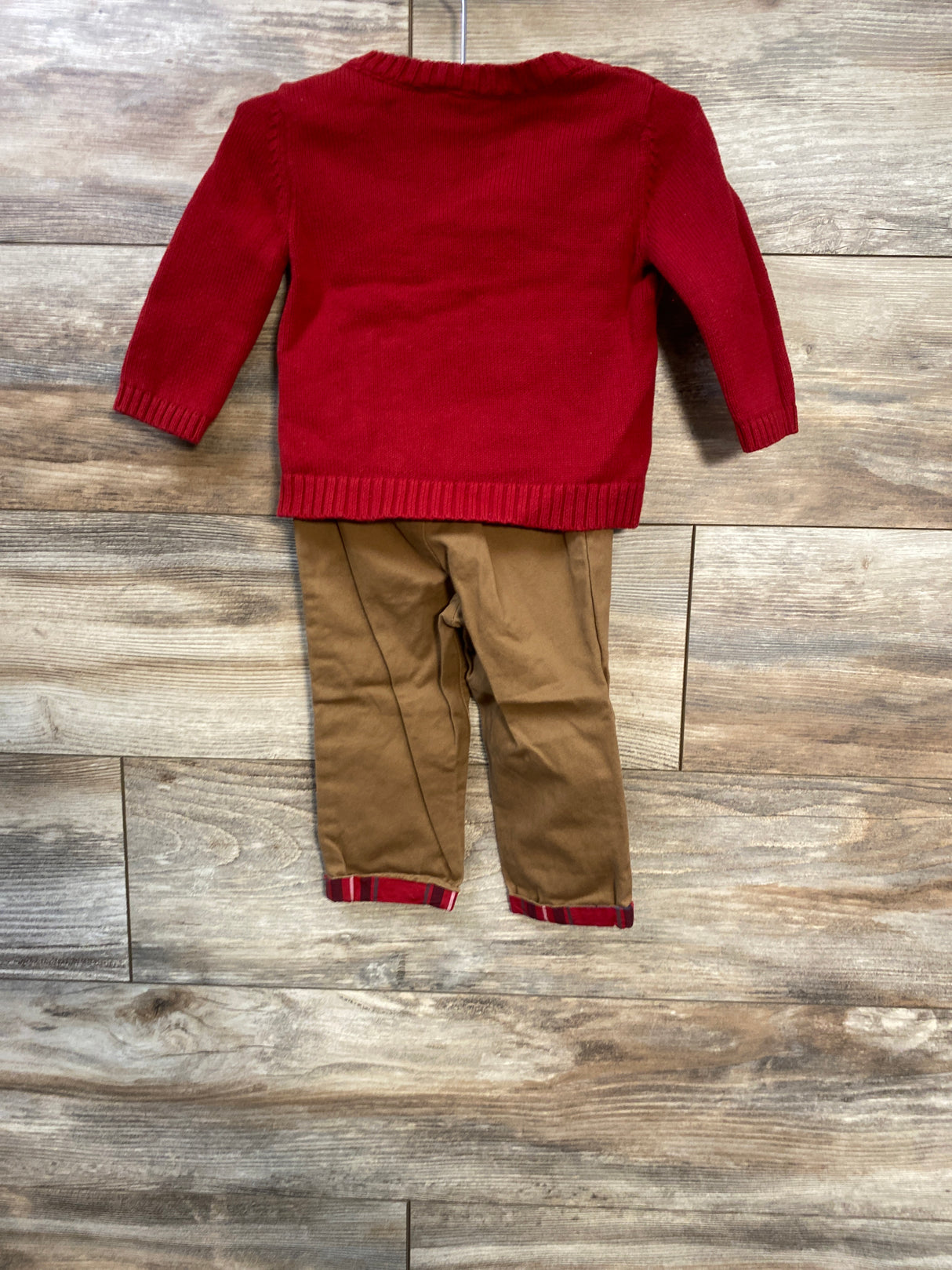 Carter's 2pc Cable Knit Sweater & Pants Red sz 12m