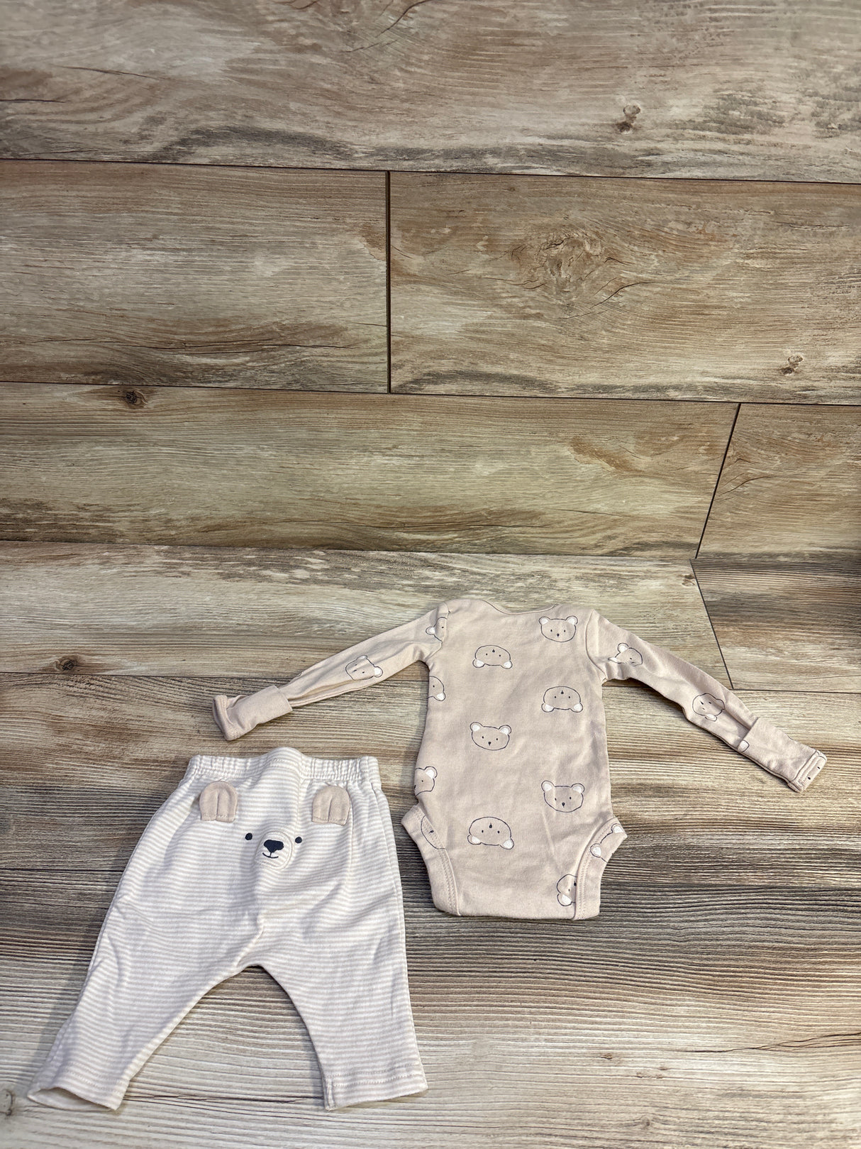 Carter's 2pc Bodysuit & Pants Set Beige sz Newborn