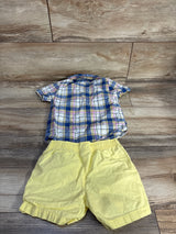 Carter's 2pc Button Up Shirt and Short Set Blue sz 18m
