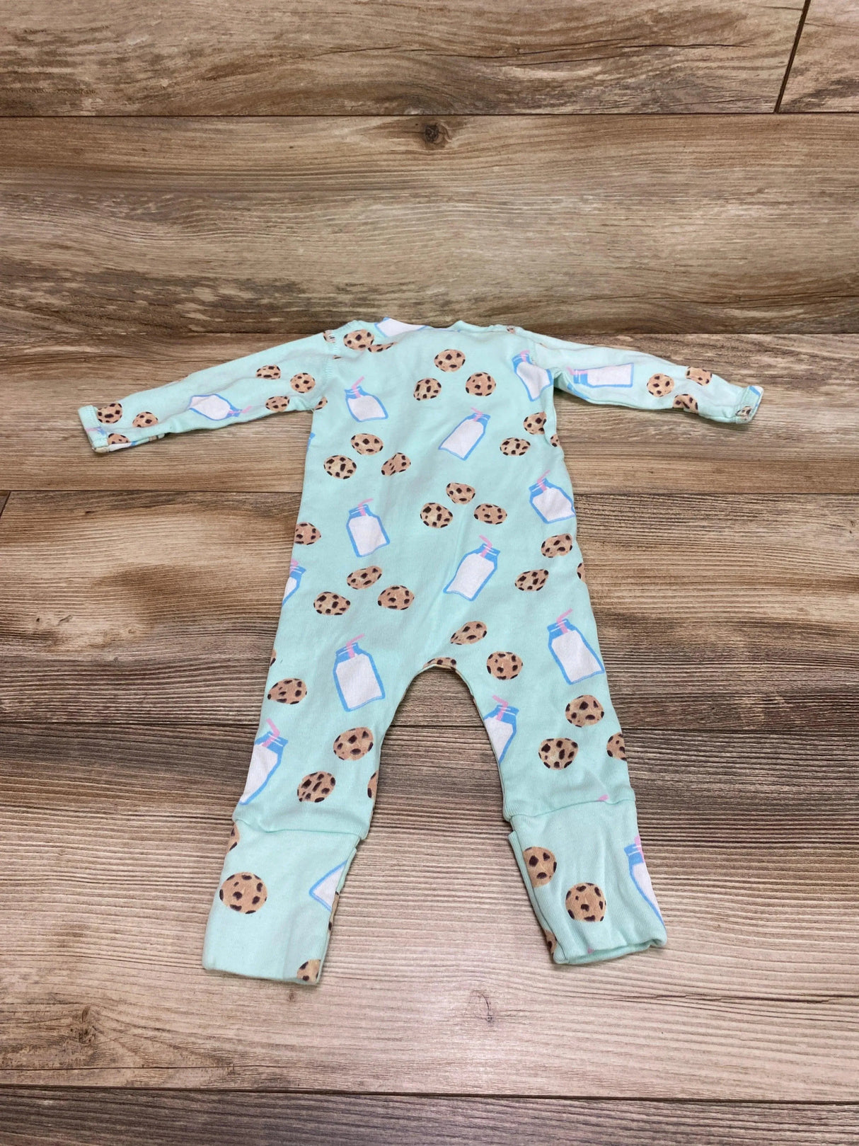 Monica + Andy Cookies and Milk 1pc Pajama Mint sz 0-3m - Me 'n Mommy To Be