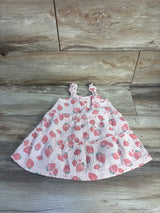 Rabbit + Bear Organic Strawberry Tiered Dress Pink sz 2T