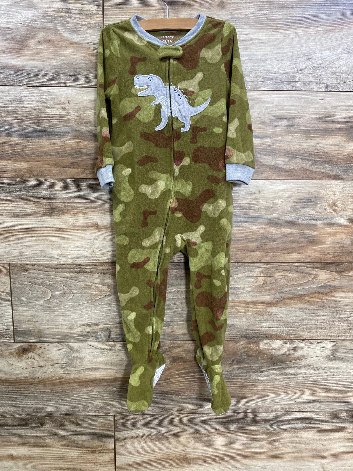 Carter's Camo Blanket Sleeper Green sz 2T