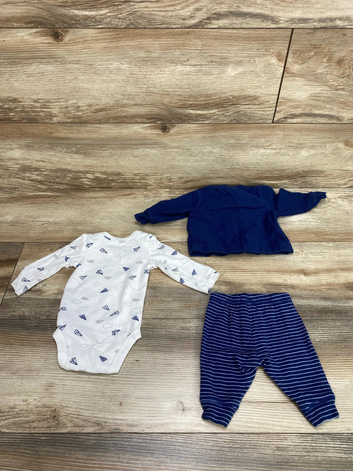 Just One You 3pc Jacket + Bodysuit + Pants Set Navy sz Newborn