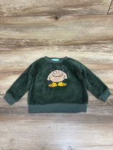 Pekkle 2pc Plush Embroidered Monster Sweatshirt Green sz 9m