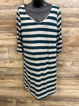 Pinkblush Maternity Striped Tunic Grey sz Large