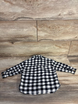 Zara Checkered Button-Up Shirt Grey sz 9-12m