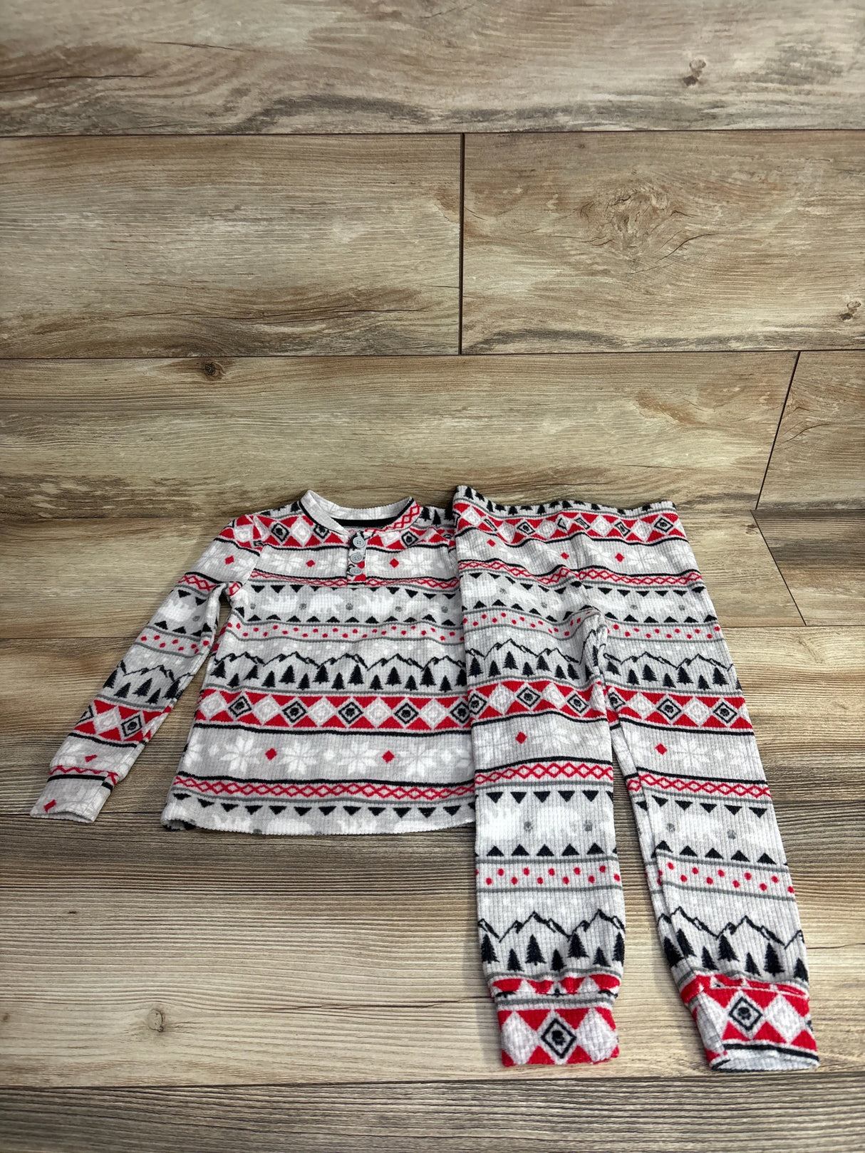 Dreamlife 2pc Fair Isle Pajama Set Grey sz 4T