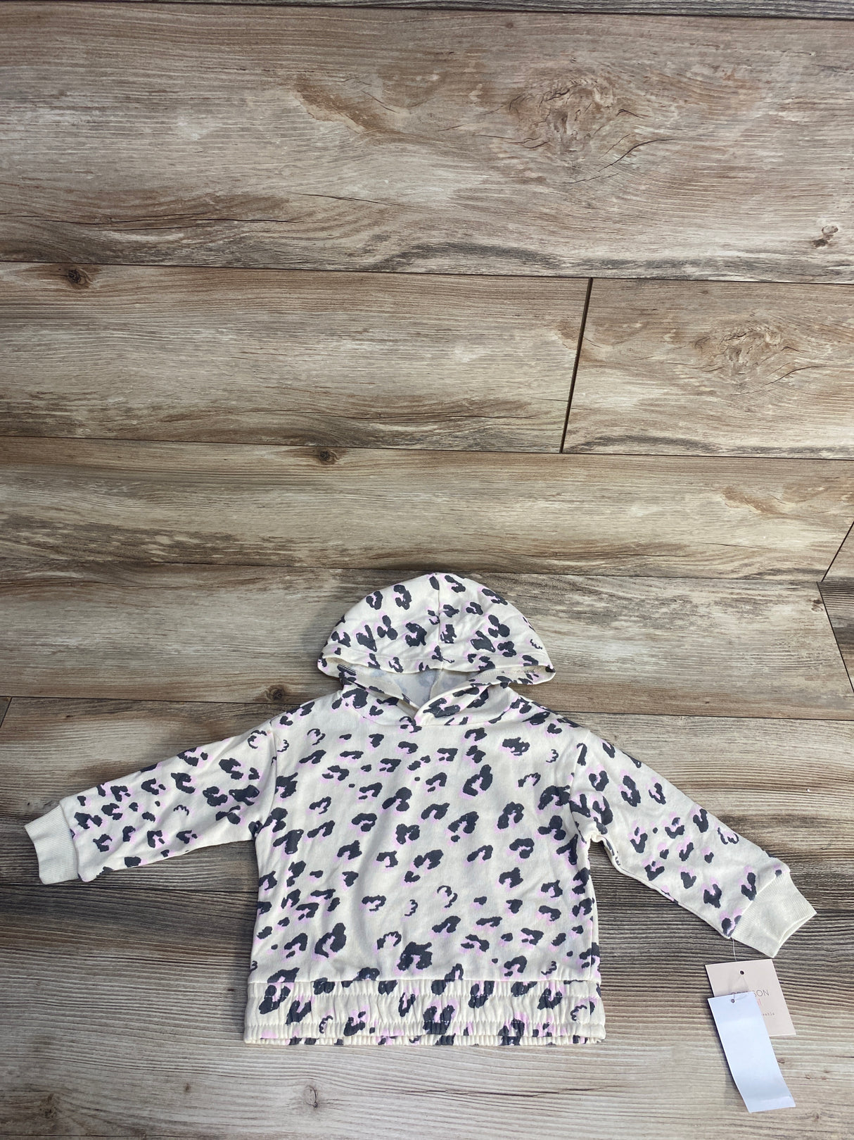 NEW Grayson Mini Leopard Print Pull Over Sweater White sz 18m