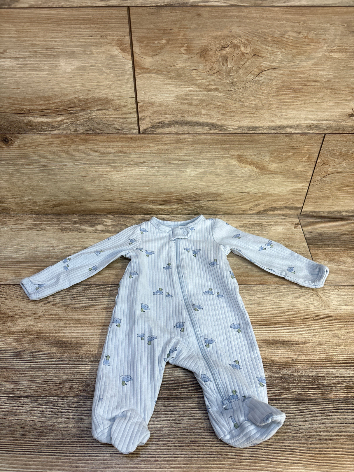 Just One You Ribbed Sleeper Blue sz Newborn