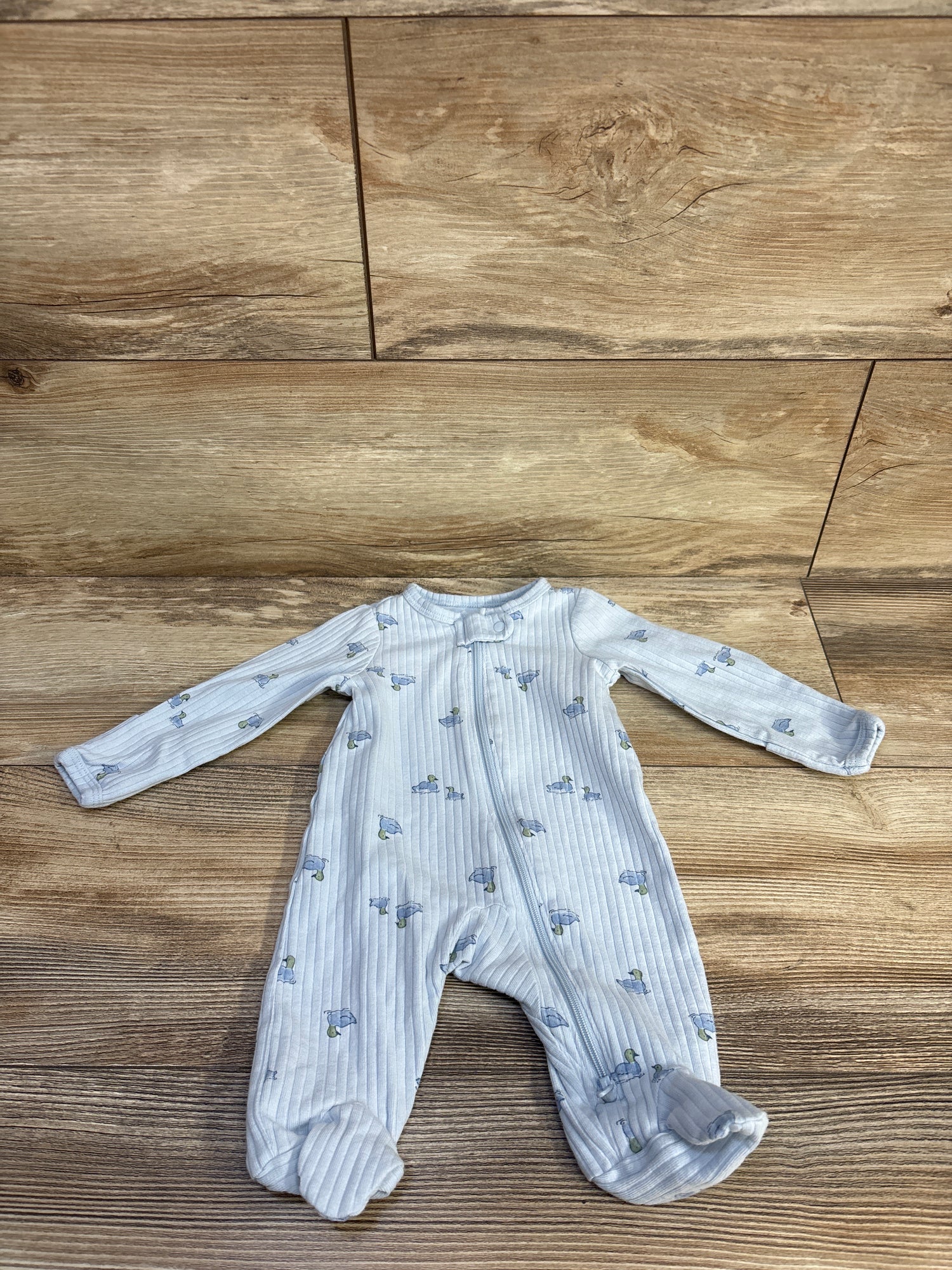 Just One You Ribbed Sleeper Blue sz Newborn