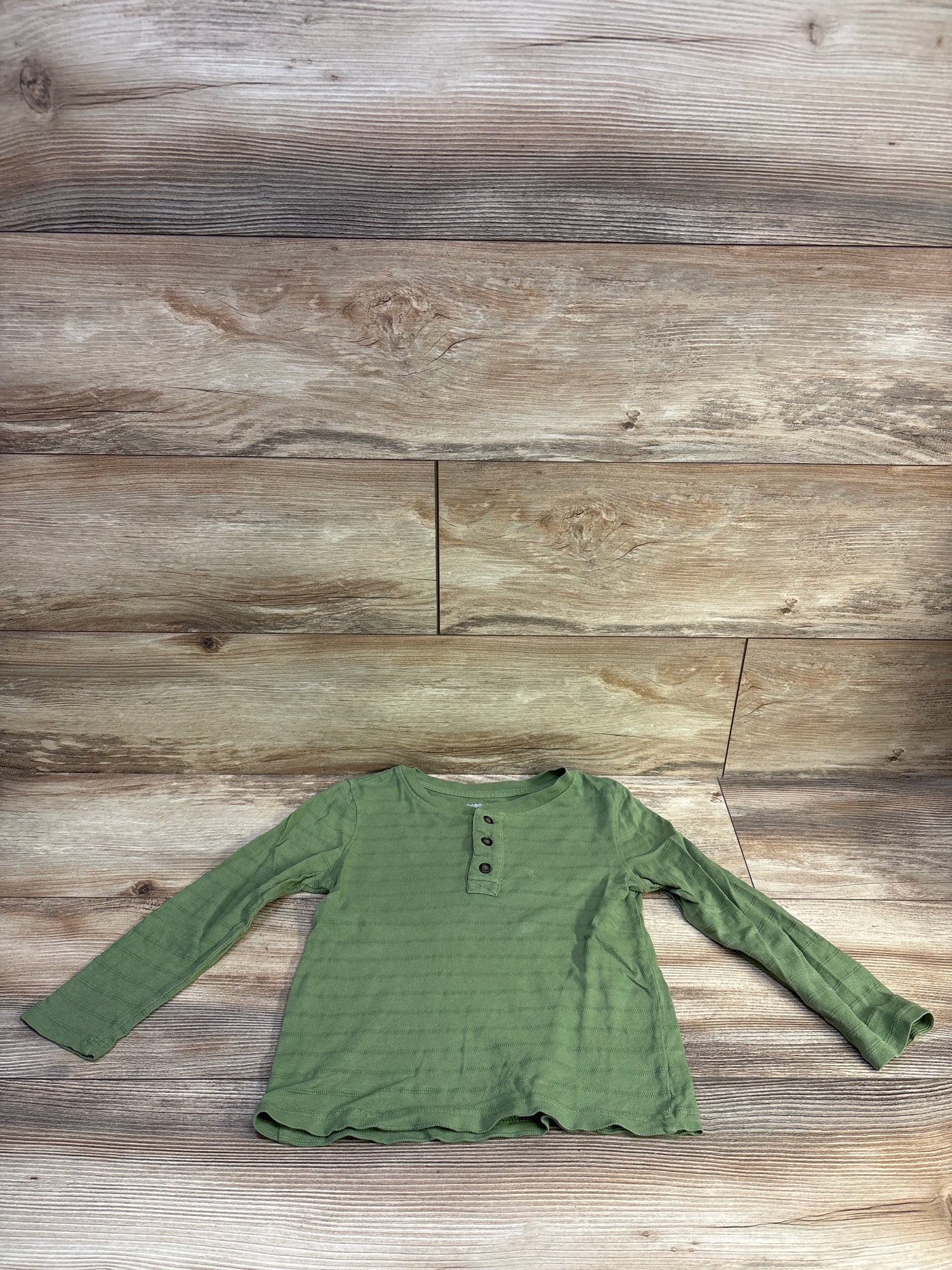 Cat & Jack Henley Shirt Green sz 4T