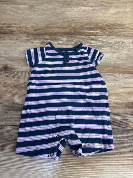 Just One You Striped Shortie Romper Navy sz 6m - Me n Mommy To Be