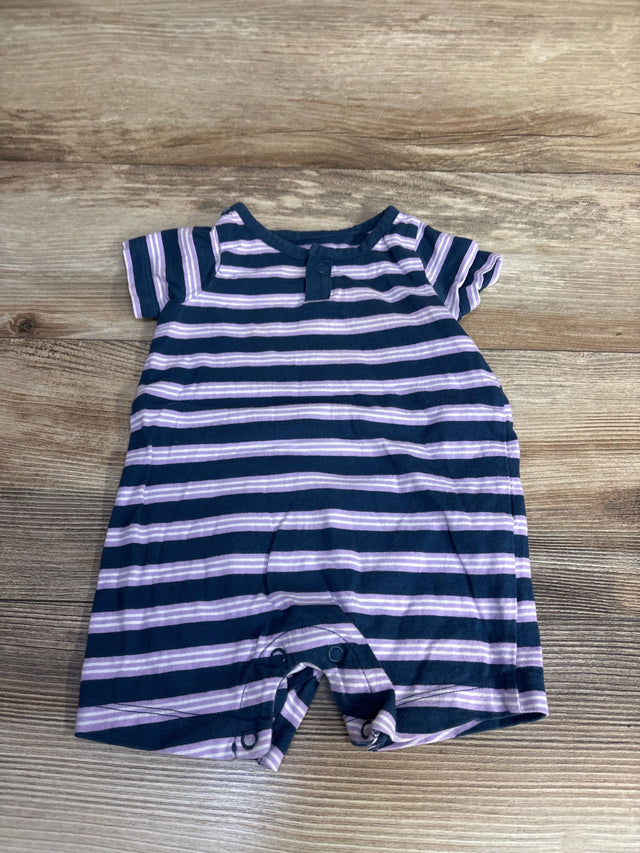 Just One You Striped Shortie Romper Navy sz 6m - Me n Mommy To Be
