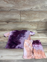 Shein 2pc Tie-Dye Shirt & Shorts Set Purple sz 4T