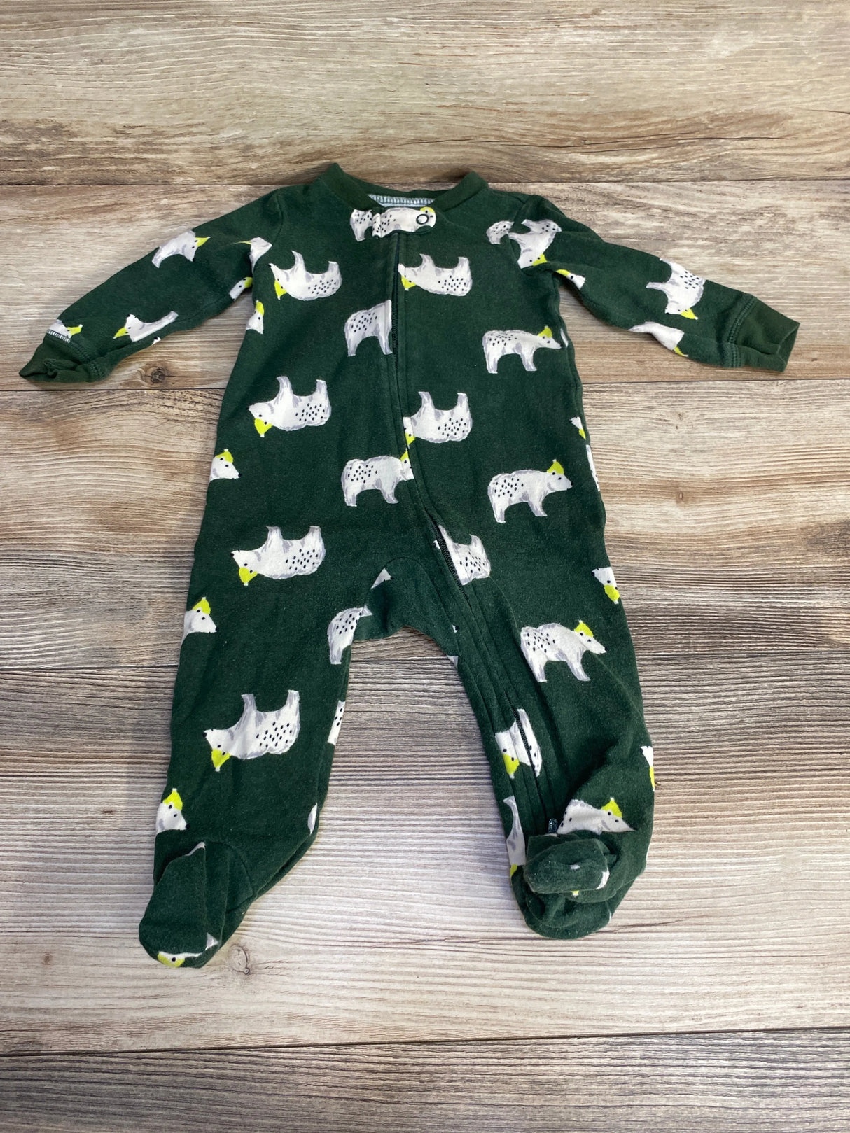 Carter's Polar Bear Sleeper Green sz 6m - Me n Mommy To Be
