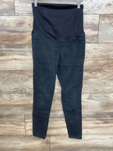 Isabel Maternity Crossover Panel Skinny Jeans Black sz Small
