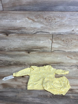 NEW Cat & Jack 2pc Polka Dot Sweatshirt & Bottoms Yellow sz 3-6m