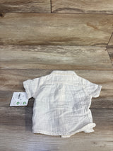 NEW Little Planet Organic Button-Up Shirt Ivory sz Newborn