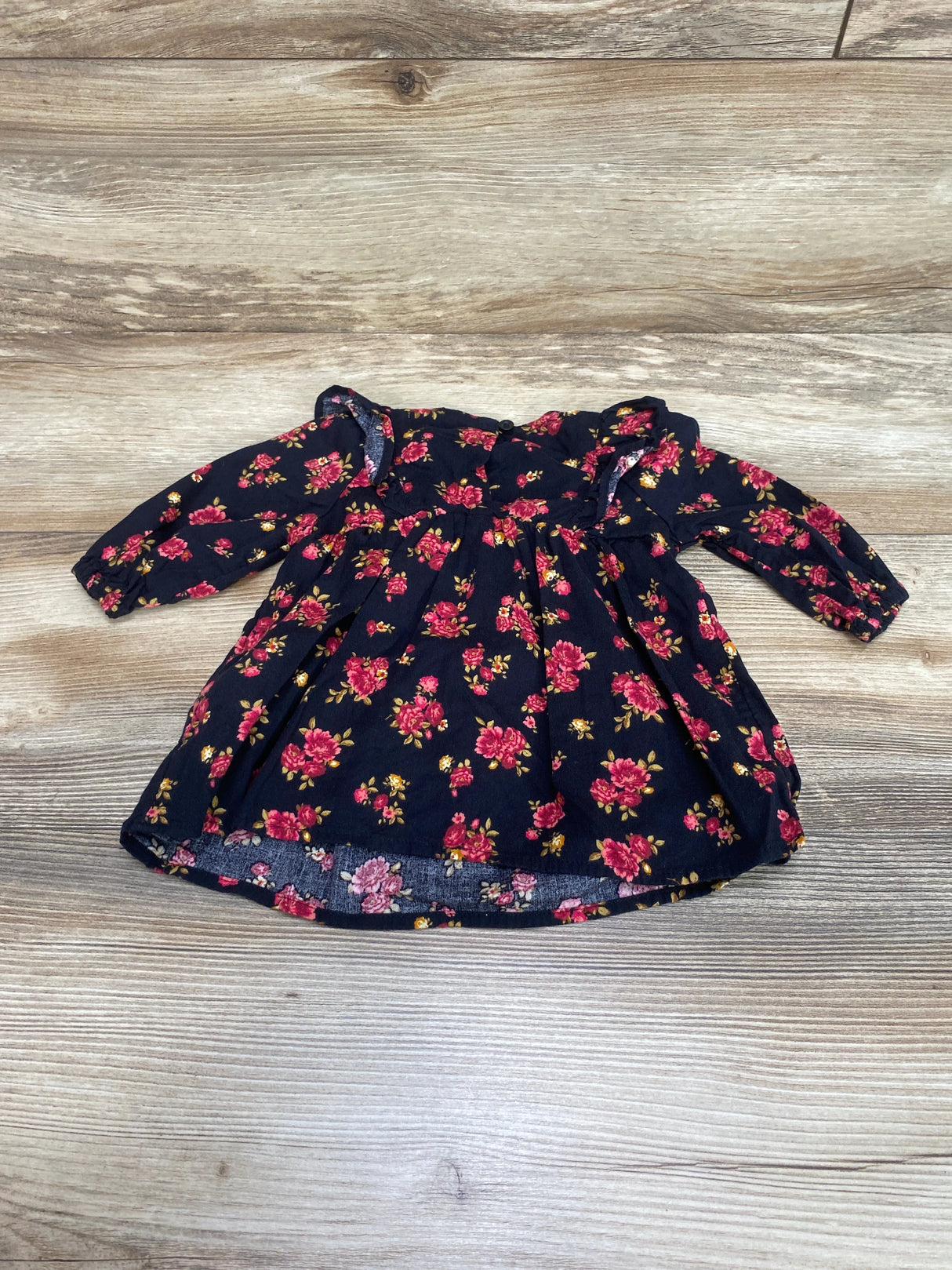 Old Navy Floral Ruffle Dress Black sz 0-3m