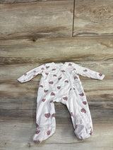 Strawberry Print Sleeper Beige sz 6m