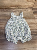 Carter's Floral Shortie Romper White sz 3m